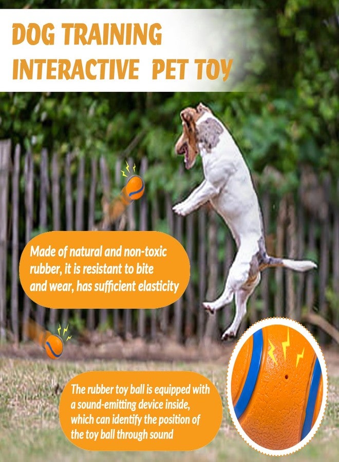 FCCUM Natural Rubber Sound-Sounding Sog Toy Balls,Dog Toy Ball, with a Groove Design That is Resistant to Bites, Has a High Bounce, Dog Training Interactive Pet Toy, Relieving Pet Anxiety,（small size）2Pack - Image 4